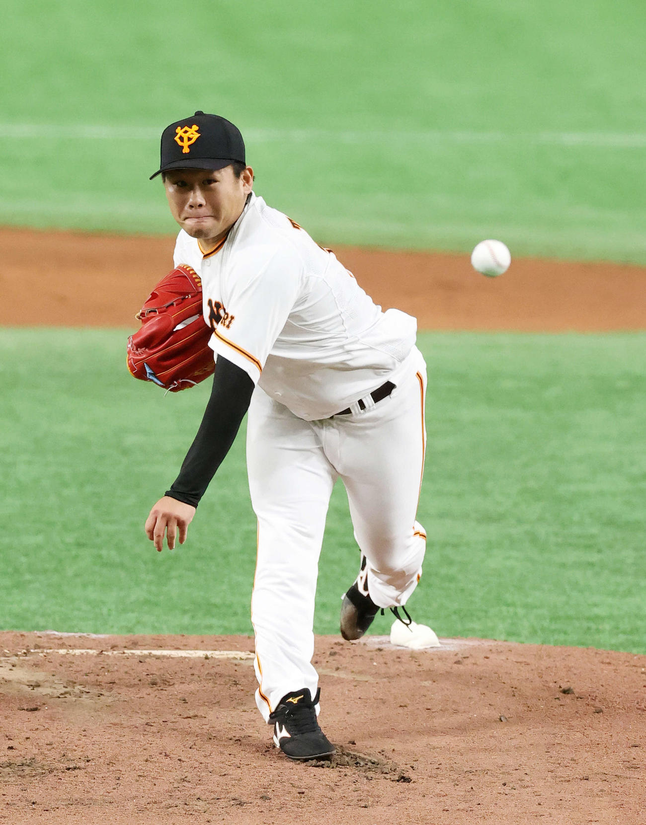 巨人対ヤクルト　巨人先発の田口（撮影・江口和貴）