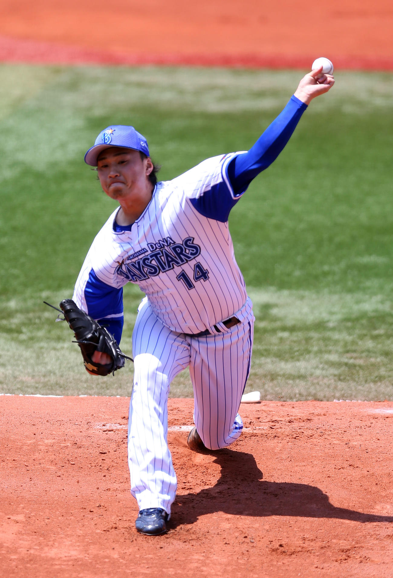 DeNA対日本ハム　先発のDeNA石田（撮影・大野祥一）
