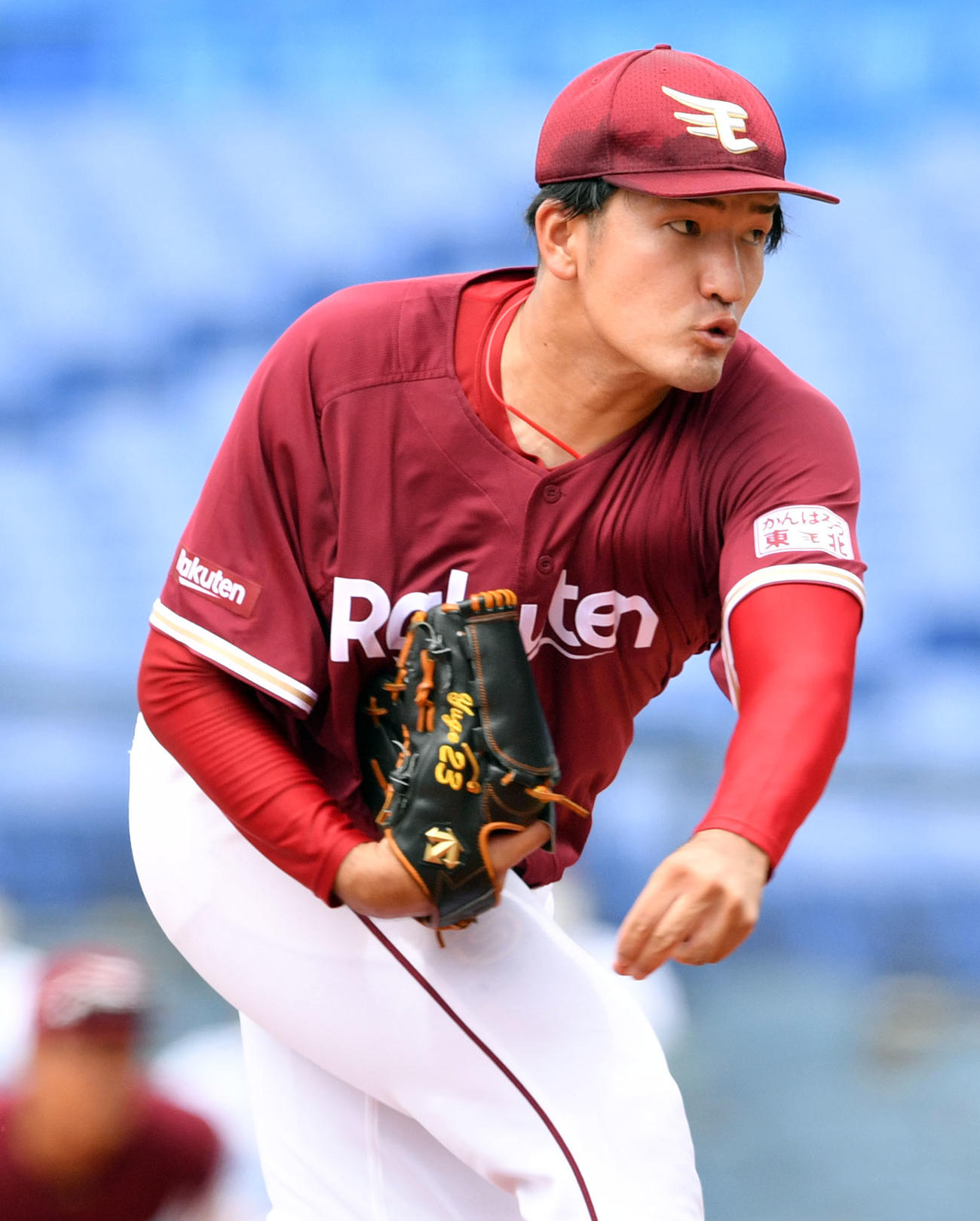 先発で力投する楽天弓削隼人（2020年6月2日撮影）