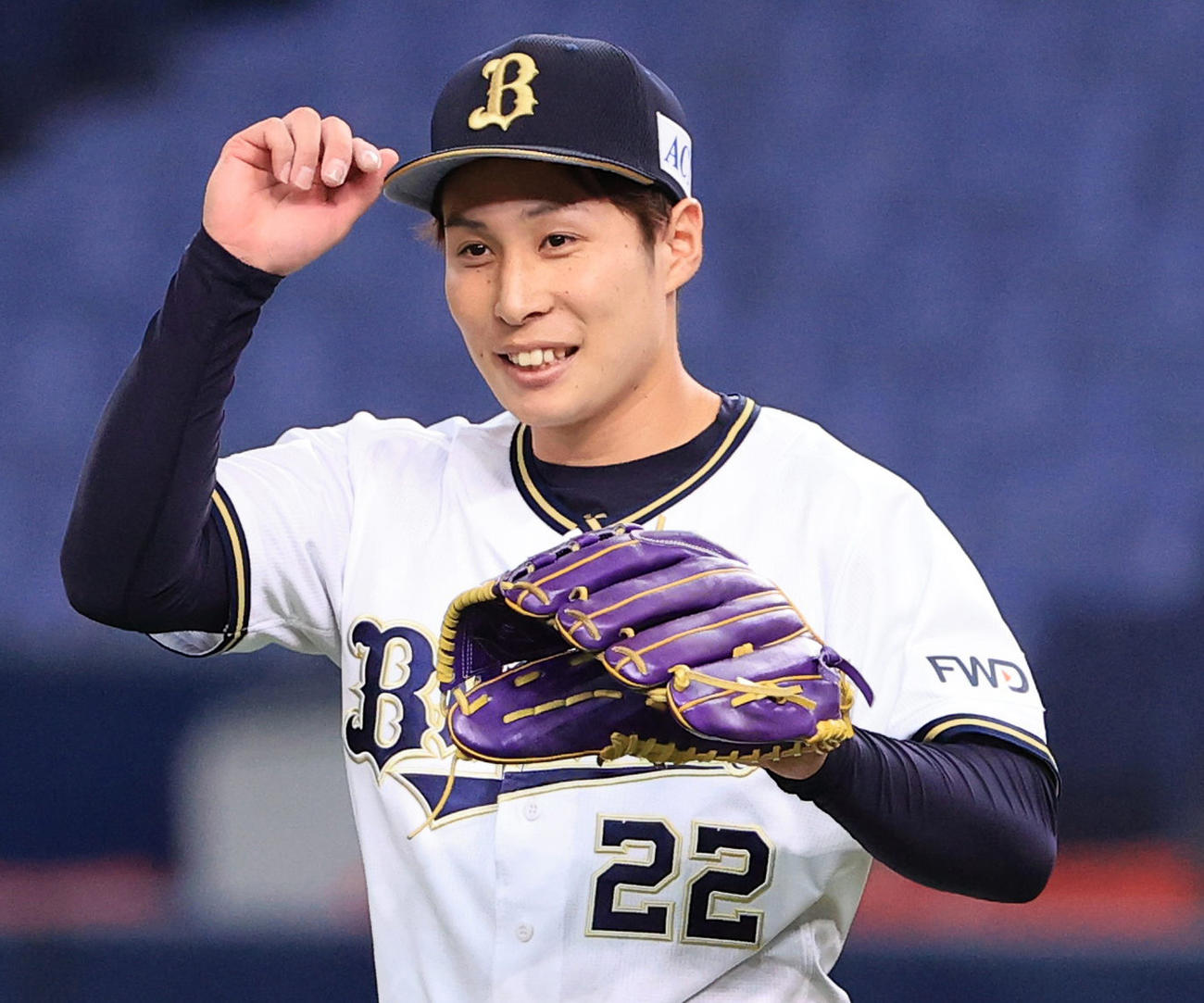2日、ソフトバンク戦に登板したオリックス村西