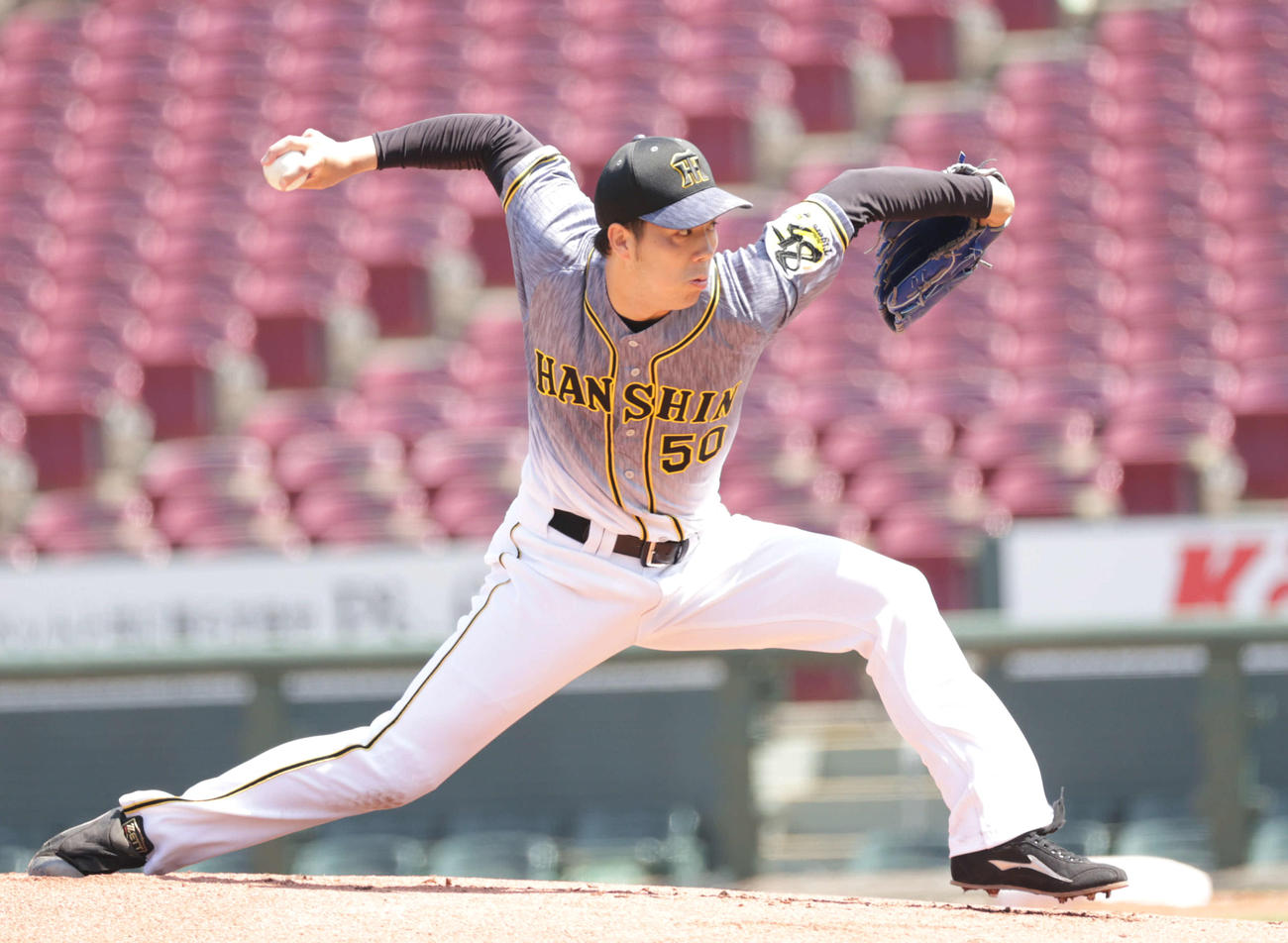2020年6月9日　プロ野球練習試合広島対阪神　阪神先発の青柳晃洋（撮影・加藤孝規）