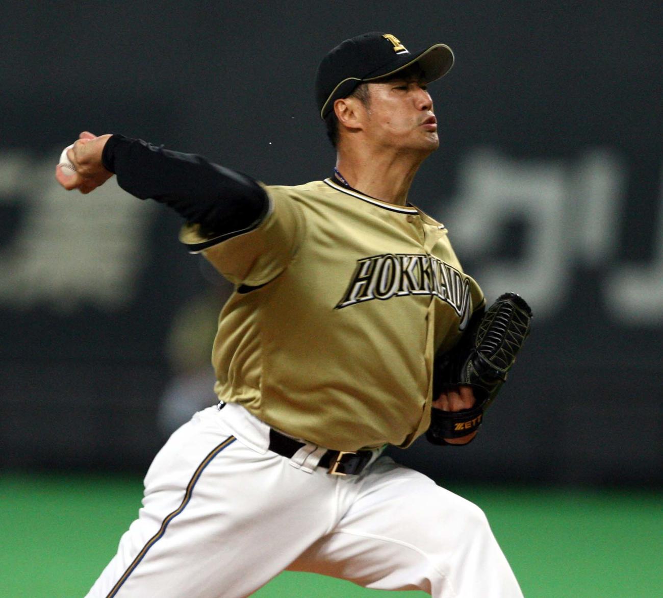 10年7月9日　オリックス戦に登板する日本ハム木田