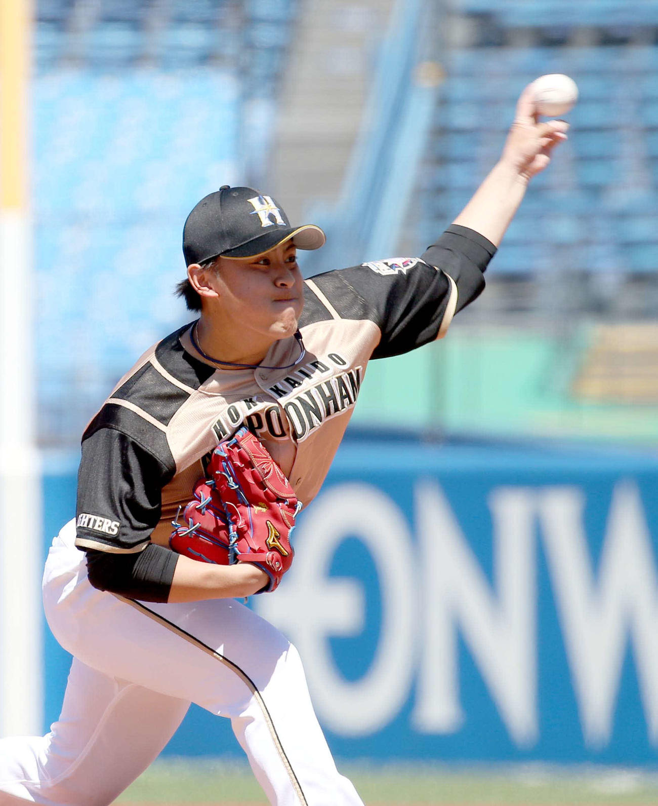 日本ハム対ヤクルト　日本ハム先発の河野（撮影・佐藤翔太）