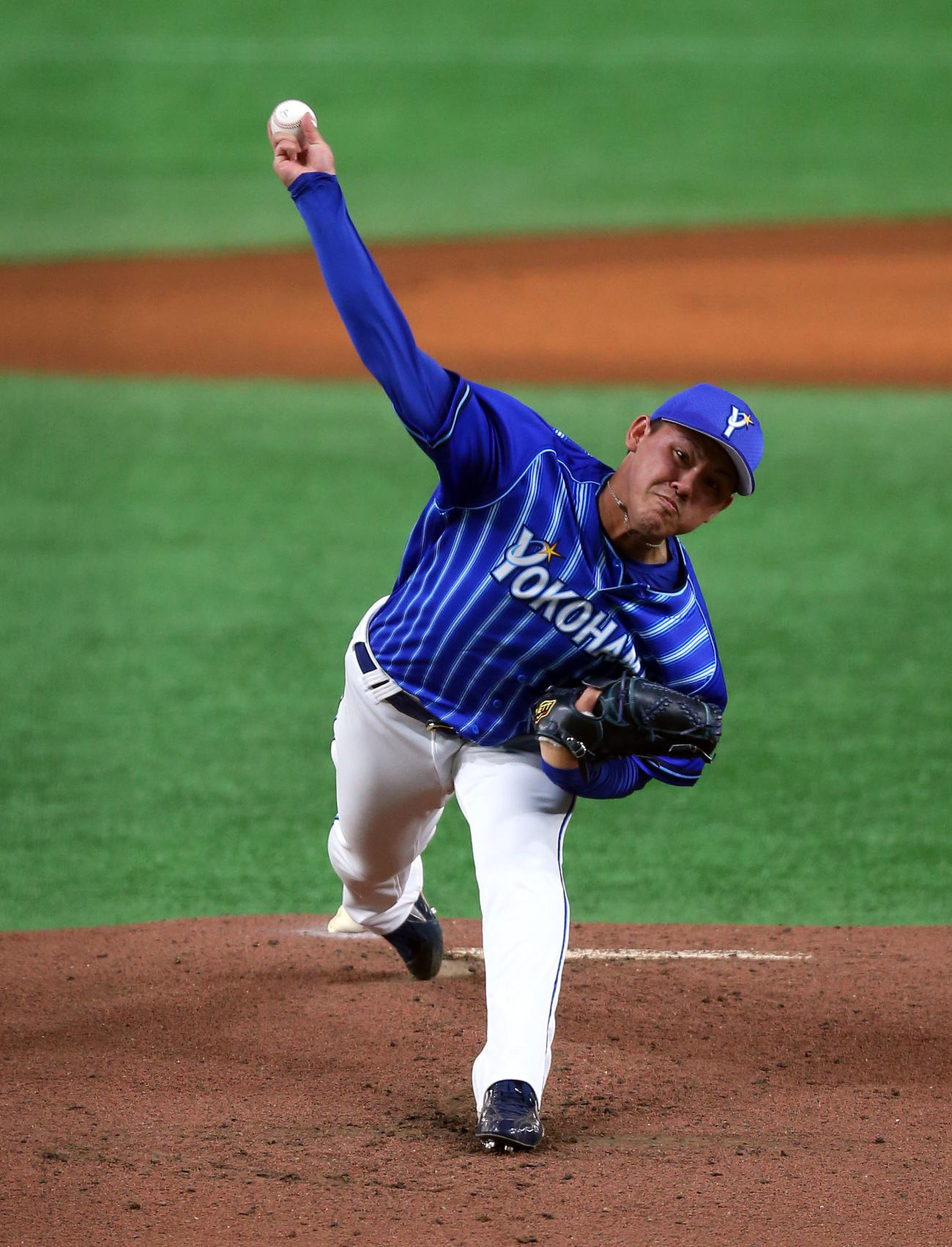 DeNA対巨人　先発のDeNA中川（撮影・大野祥一）