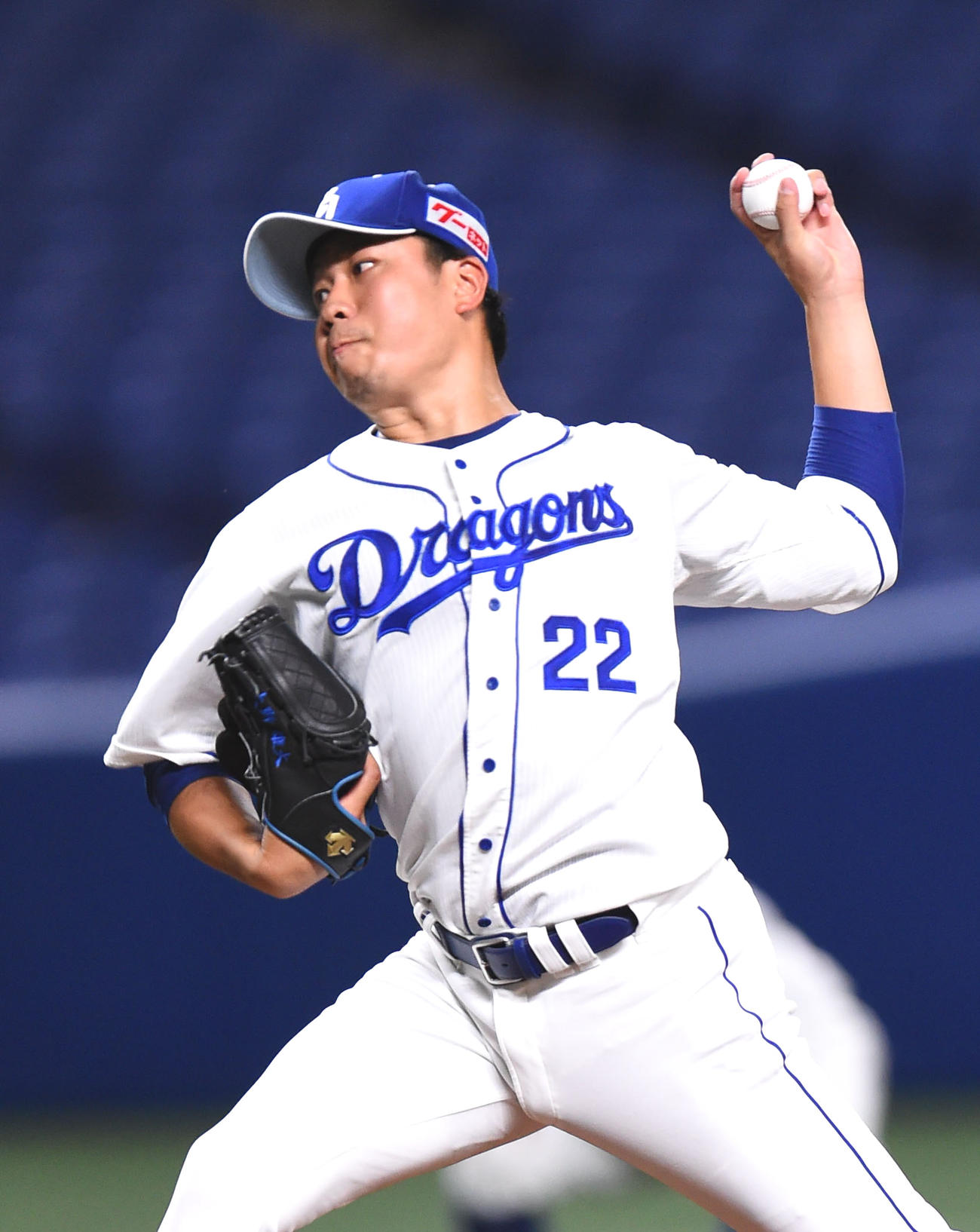 プロ野球練習試合　中日対DeNA　1回表、登板する中日先発の大野雄（撮影・森本幸一）