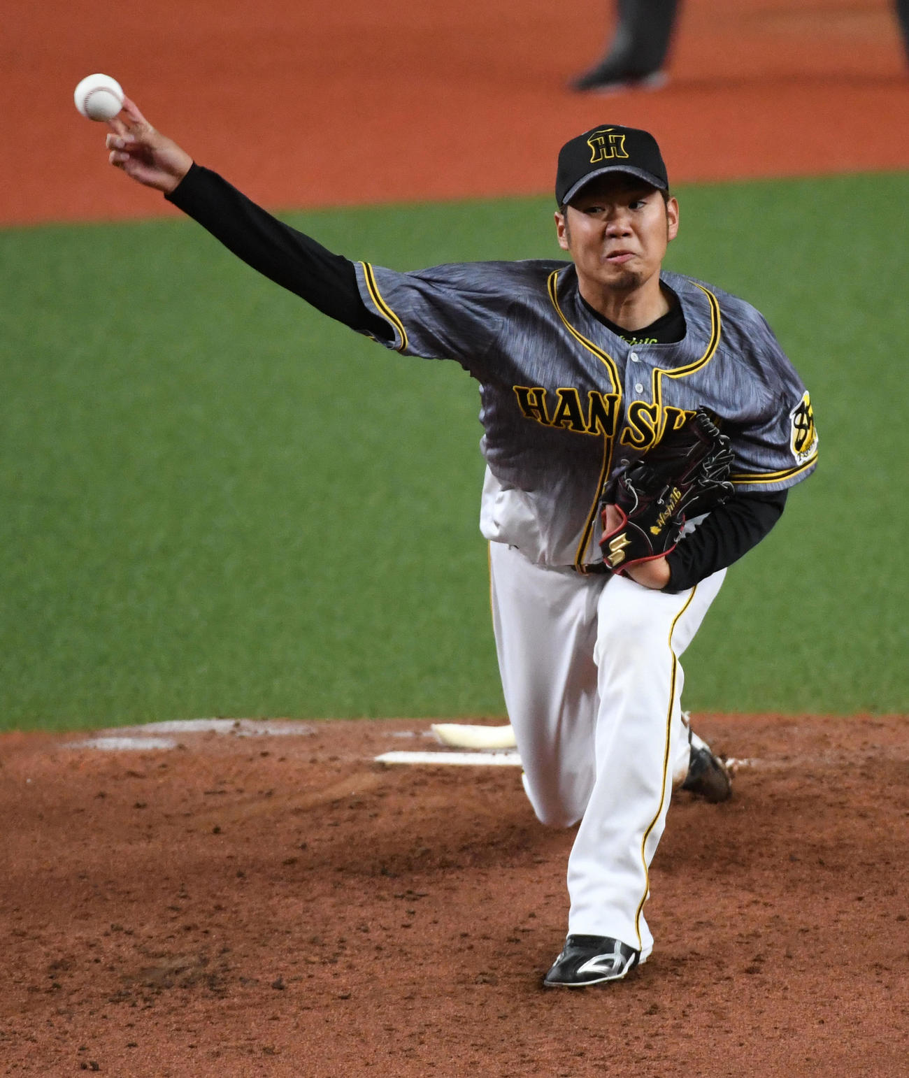 練習試合オリックス対阪神　阪神先発の西勇輝（撮影・前岡正明）
