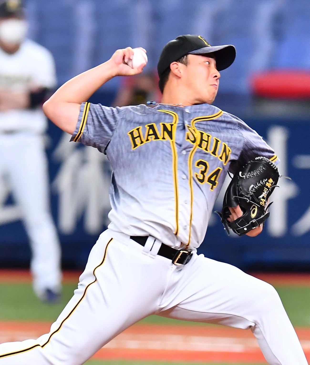 オリックス対阪神　阪神4番手の谷川昌希（撮影・上田博志）