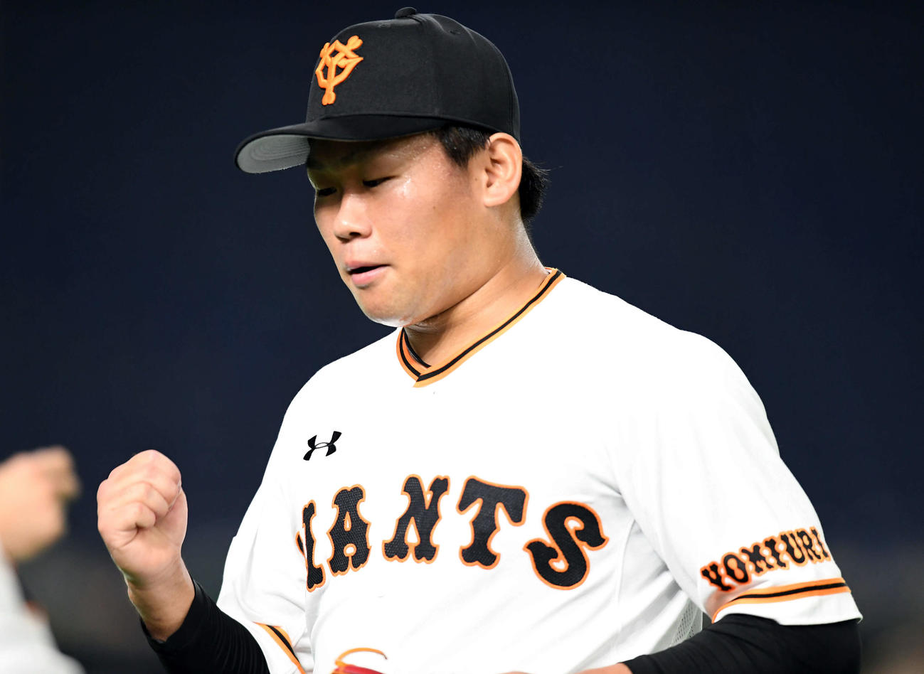 巨人対日本ハム　3回を投げ無失点の巨人田口（撮影・たえ見朱実）