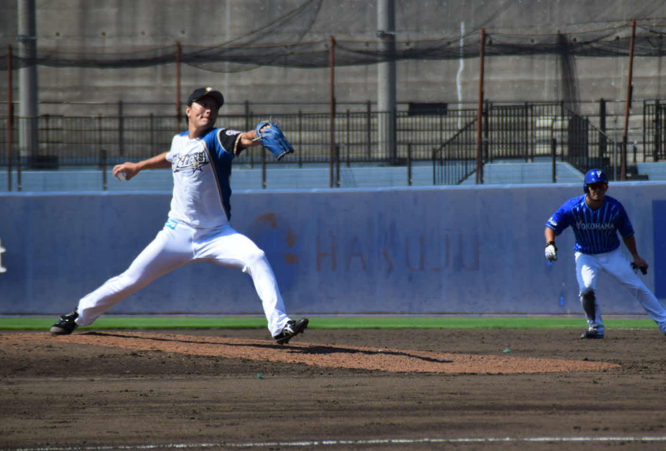 2軍練習試合で登板した日本ハム玉井（球団提供）
