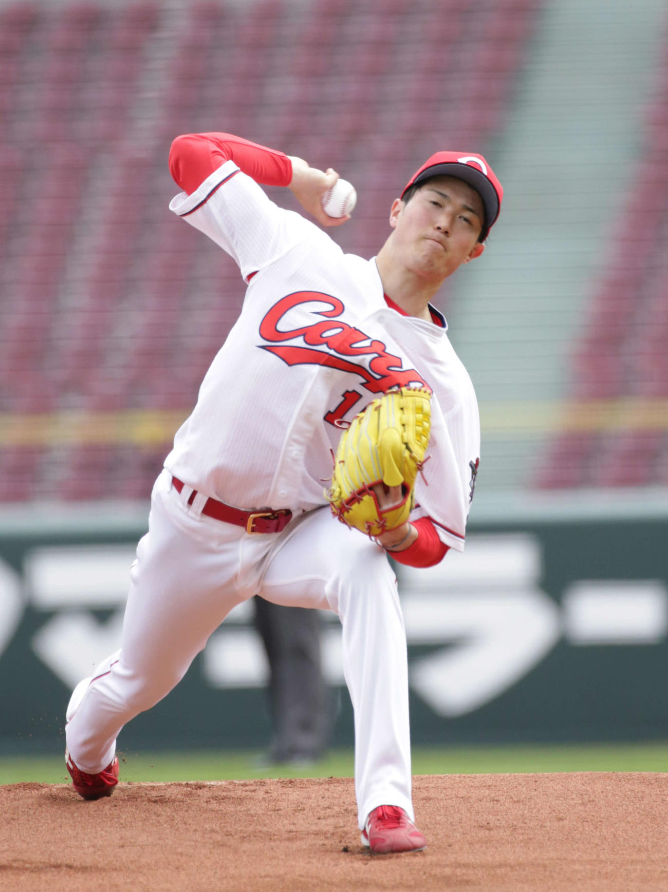 広島森下暢仁（2020年3月8日撮影）