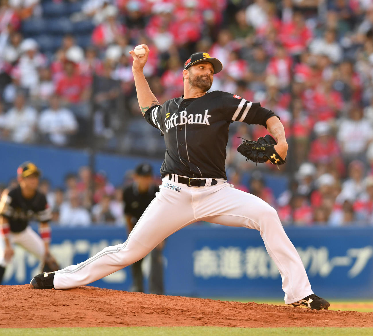 最後を締めたソフトバンク・サファテ（17年9月9日撮影）