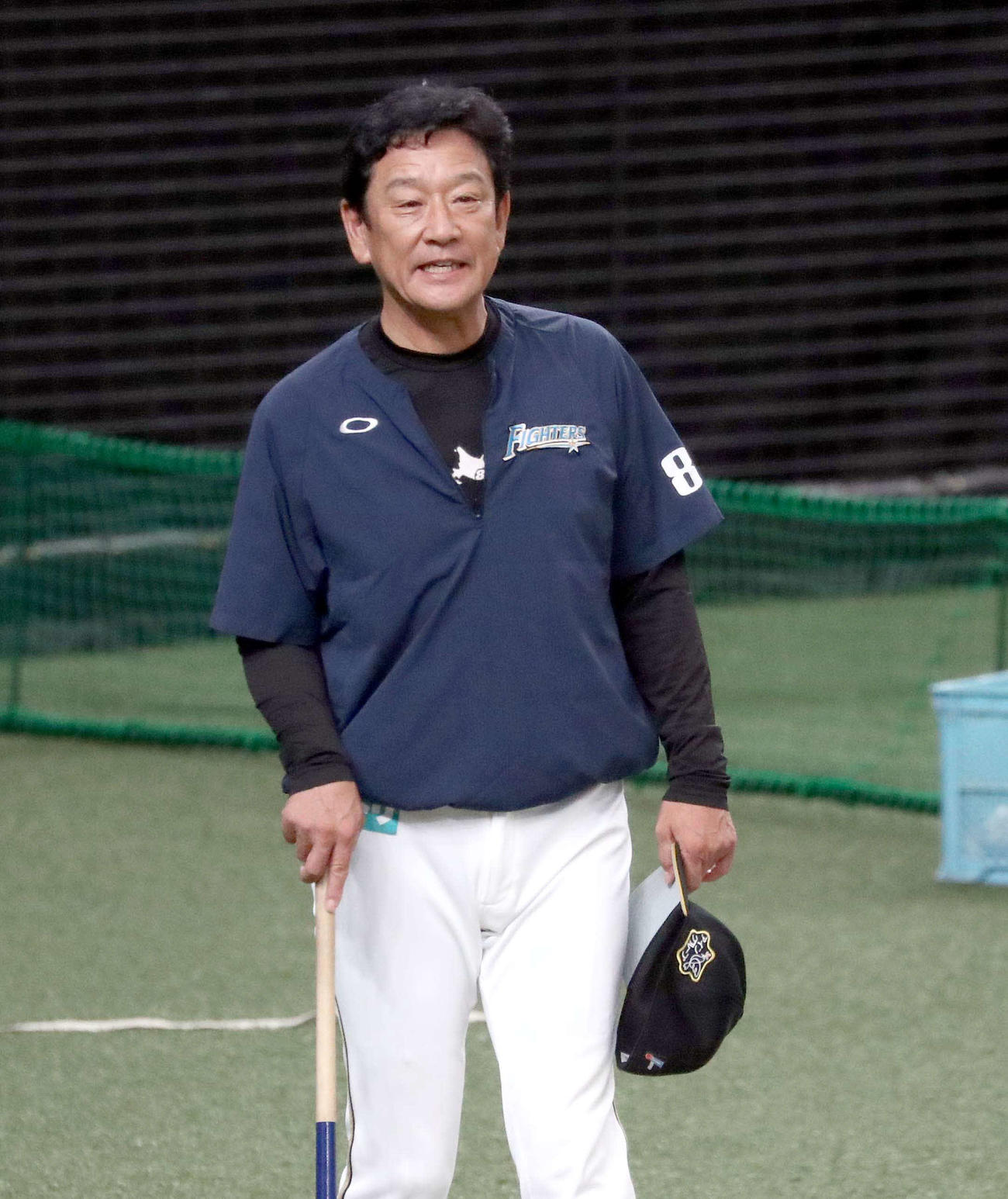 笑顔の栗山監督（撮影・黒川智章）