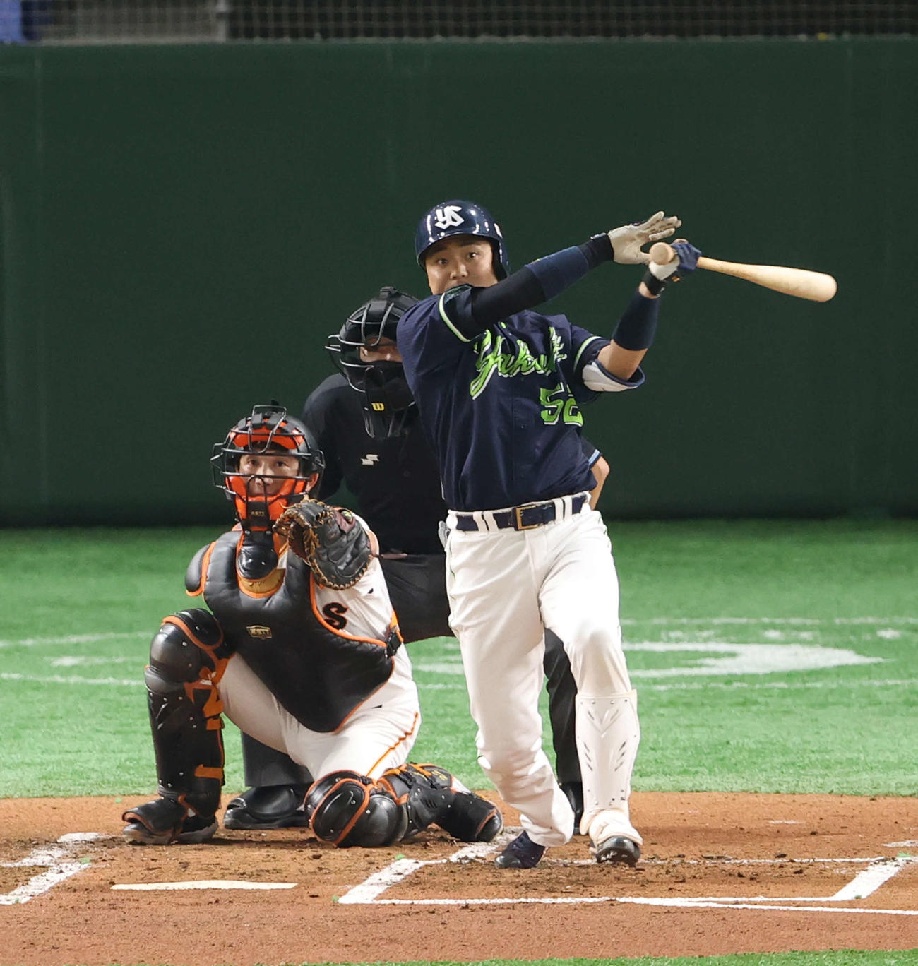 ヤクルト中村悠平（2020年6月6日撮影）