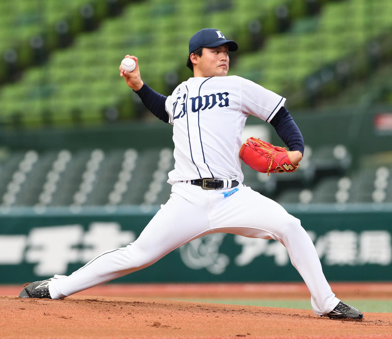 西武の松本航（2020年3月21日撮影）