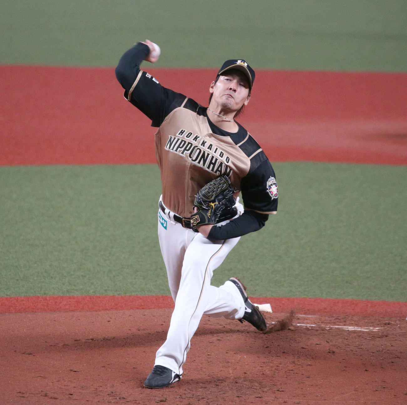 西武対日本ハム　日本ハム先発の有原（撮影・黒川智章）