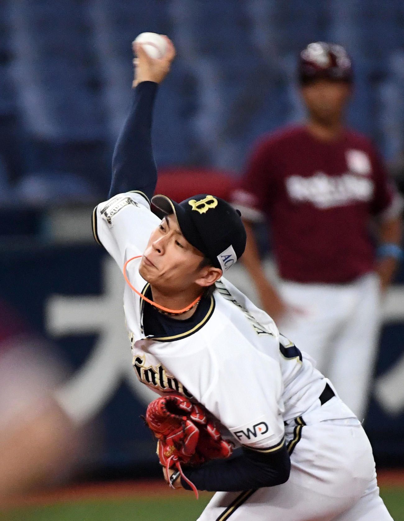 オリックス対楽天1回戦　オリックス先発の山岡泰輔（撮影・前岡正明）
