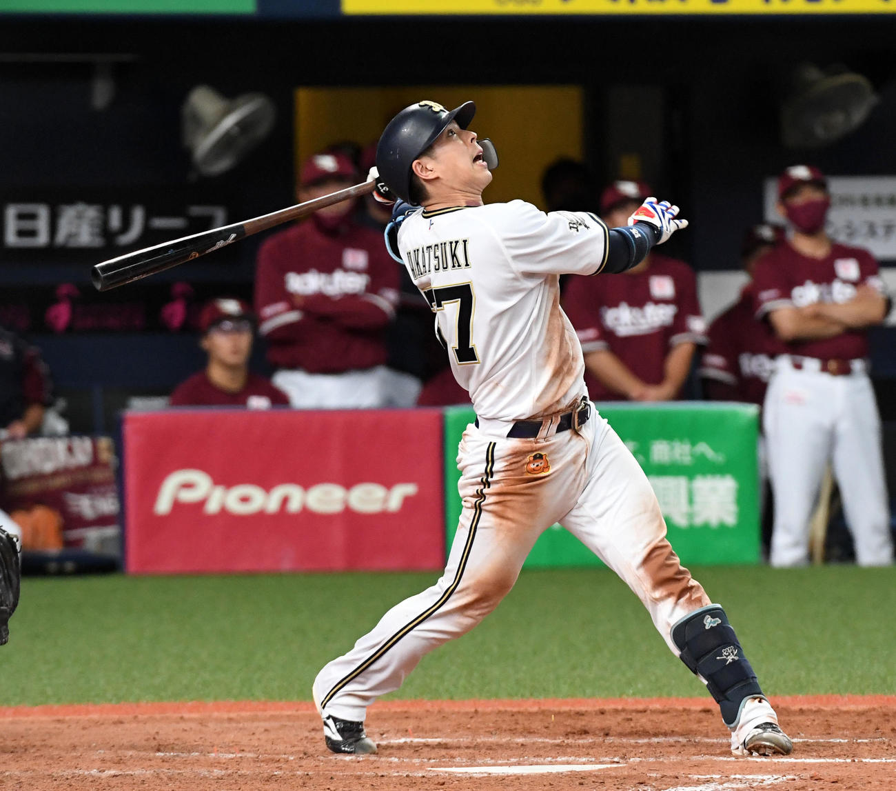 オリックス対楽天　9回裏オリックス2死満塁、若月は中飛に倒れる（撮影・前岡正明）