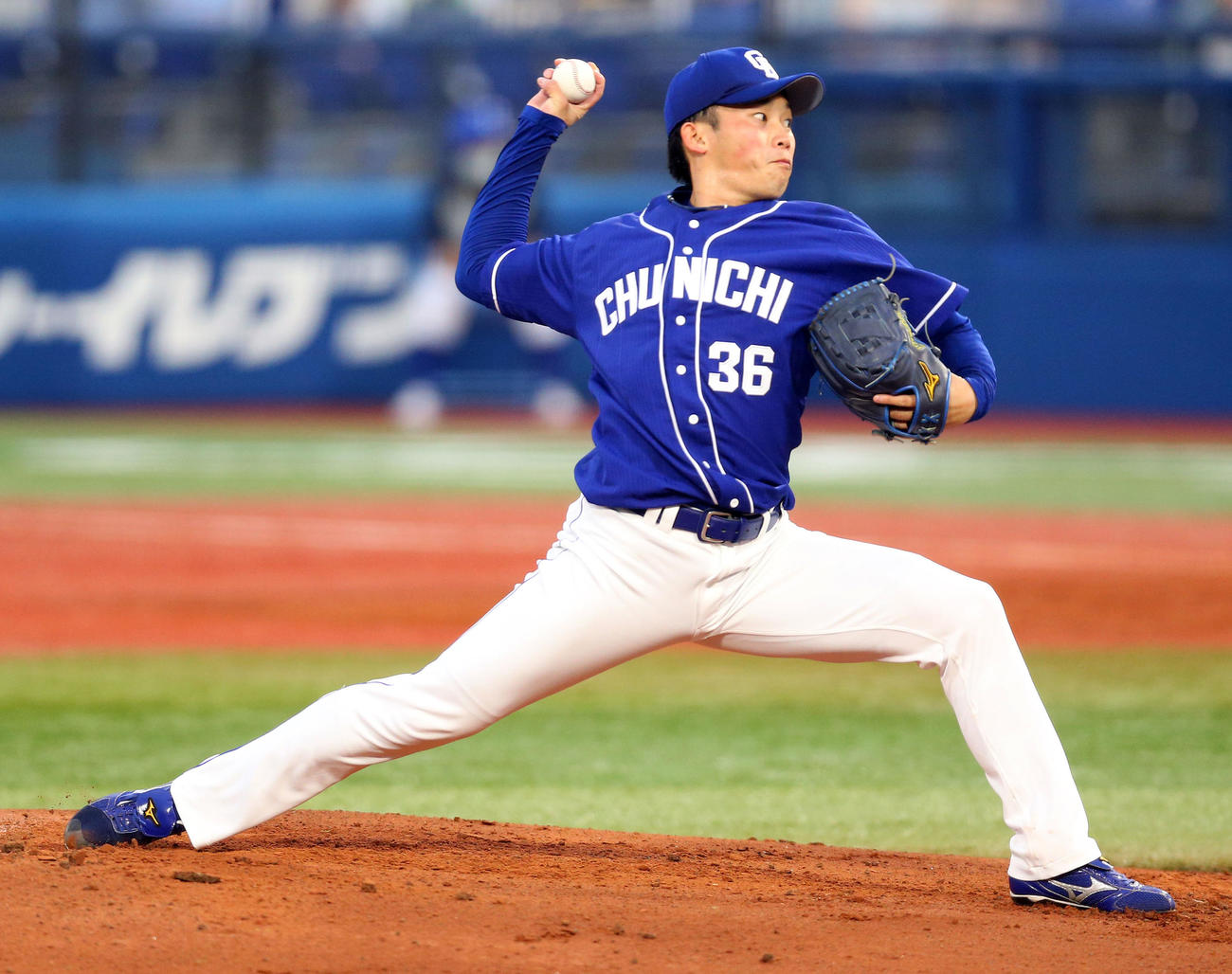 DeNA対中日　先発の中日岡野（撮影・大野祥一）