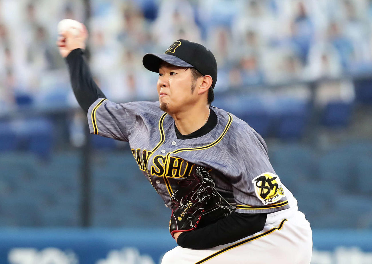 DeNA対阪神　阪神先発の西勇（撮影・丹羽敏通）