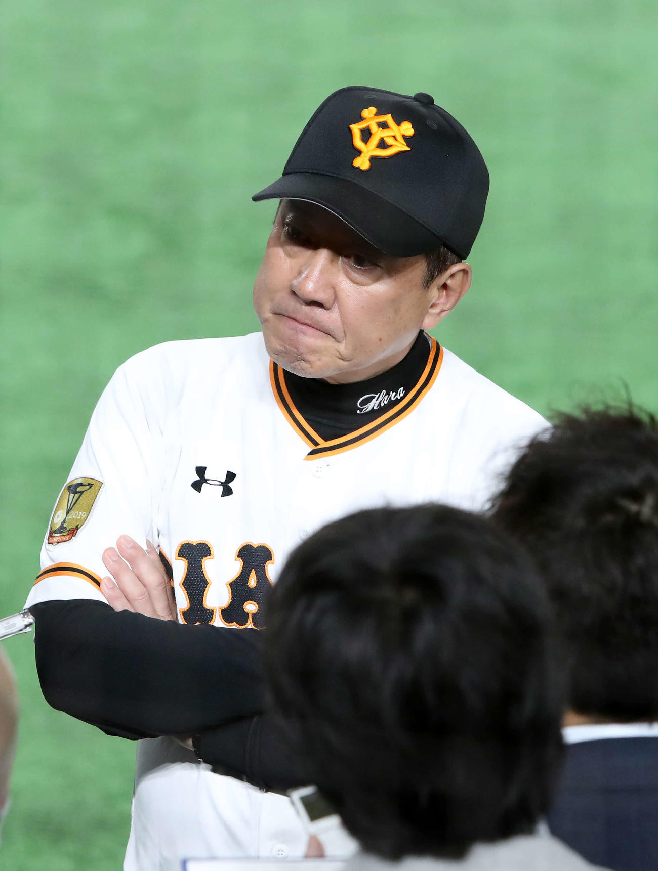 巨人対DeNA　報道陣の質問に答える巨人原監督（撮影・鈴木正人）