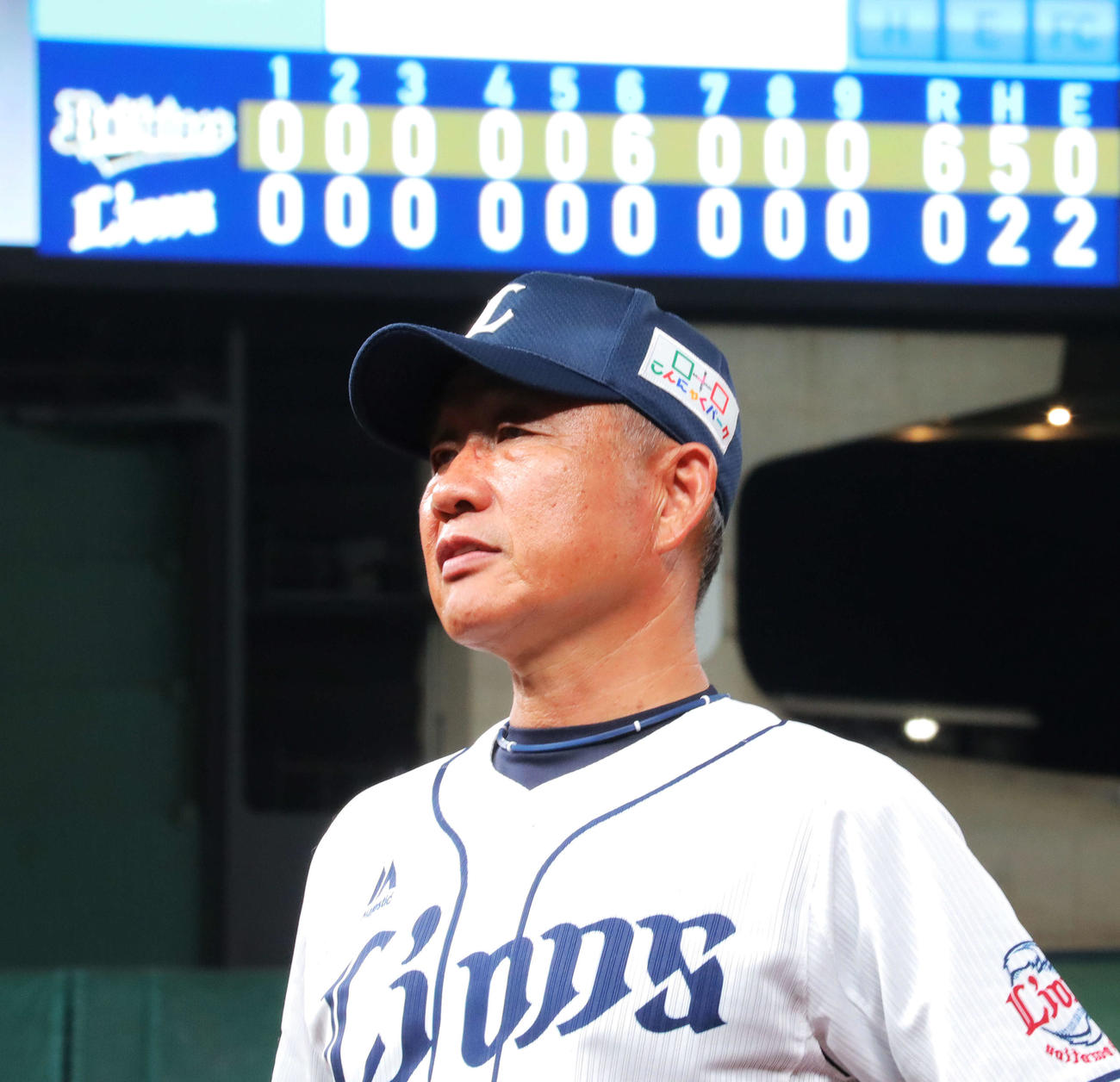 西武対オリックス　オリックスに敗れ、インタビューに答える辻監督（撮影・河田真司）　　