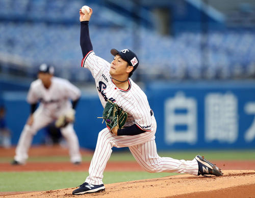 ヤクルト対DeNA ヤクルト先発の小川(撮影・狩俣裕三)