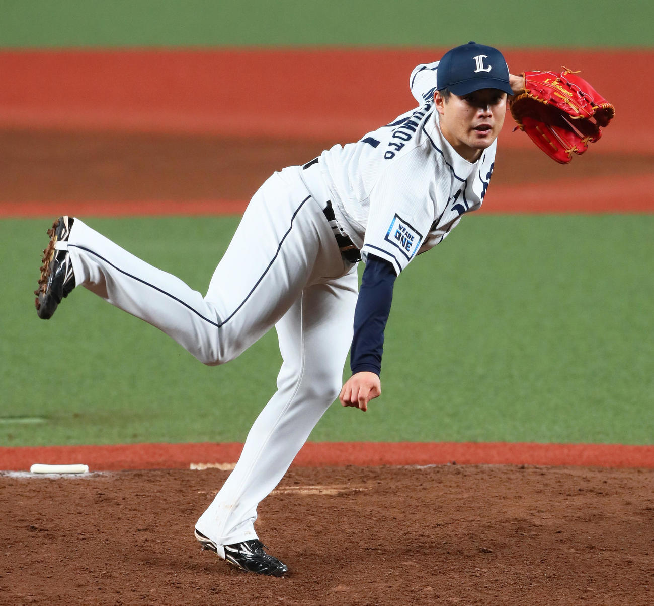 西武対オリックス　西武先発の松本（撮影・足立雅史）