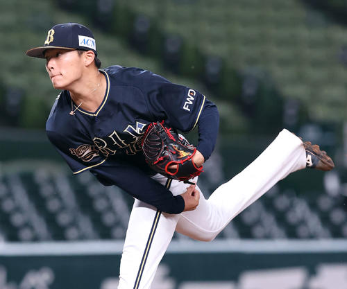 西武対オリックス　力投するオリックス先発の山本（撮影・垰建太）