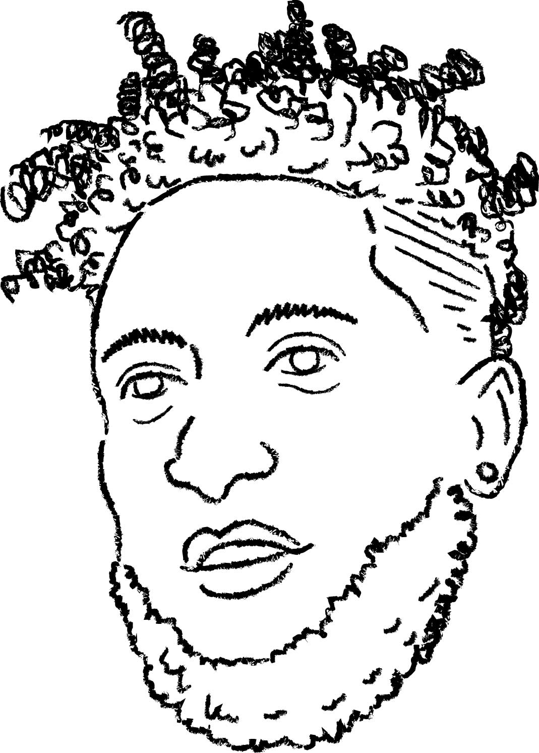 日本ハム・ロドリゲスの似顔絵