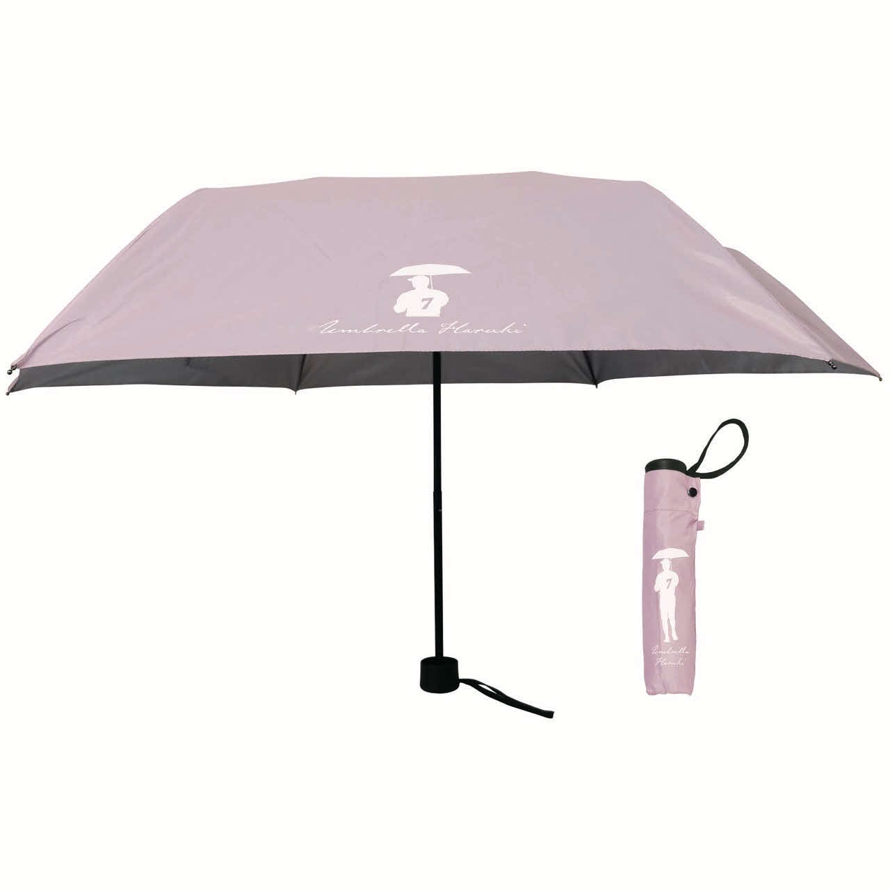 日本ハム西川遥輝がグラウンドで傘を差す姿「アンブレラハルキ」がイメージされたデザインの折りたたみ傘（球団提供）