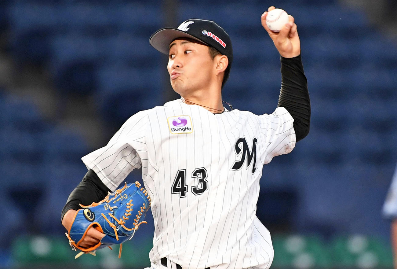ロッテ小島和哉（2020年6月24日撮影）