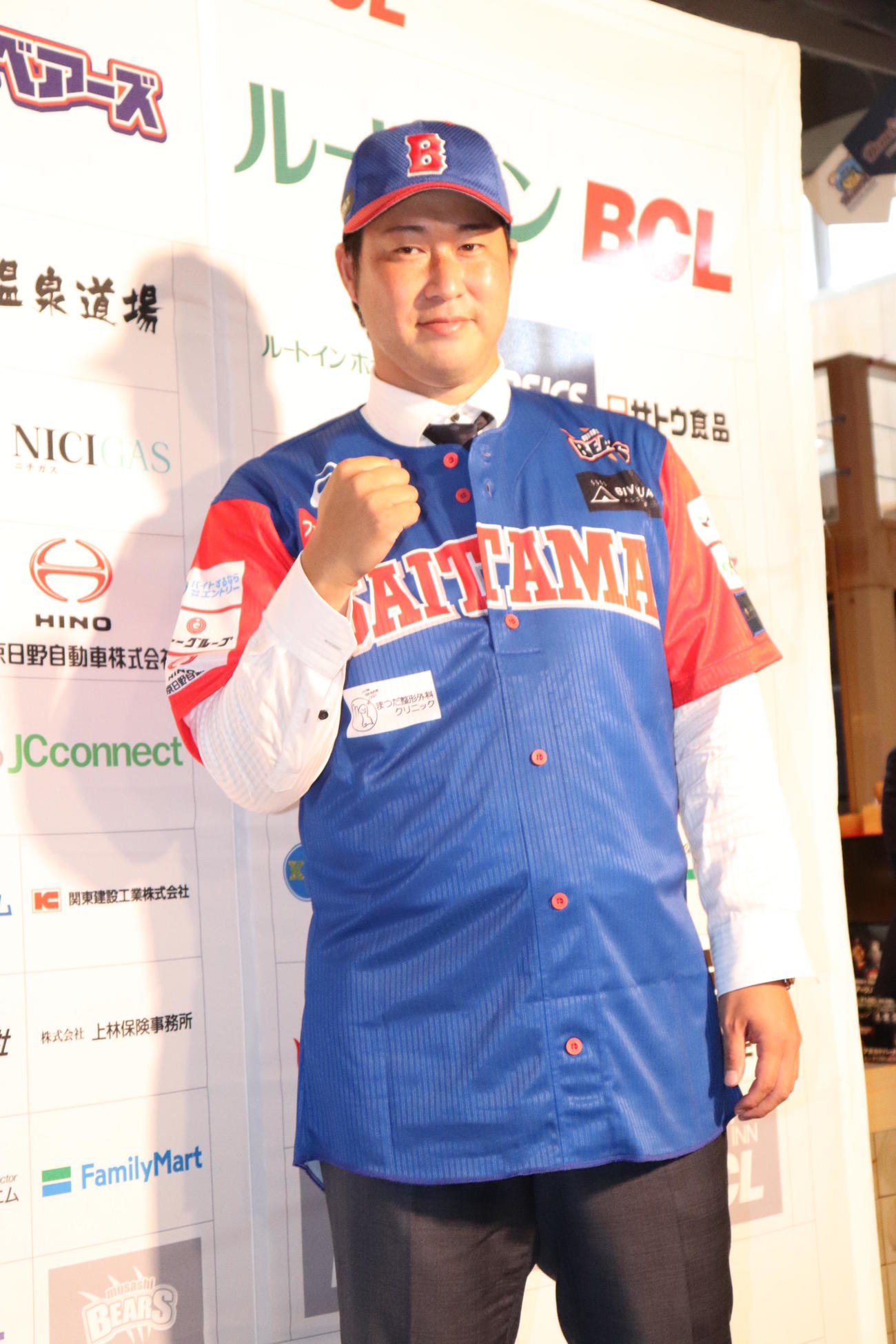 BC埼玉に入団した田沢（撮影・古川真弥）