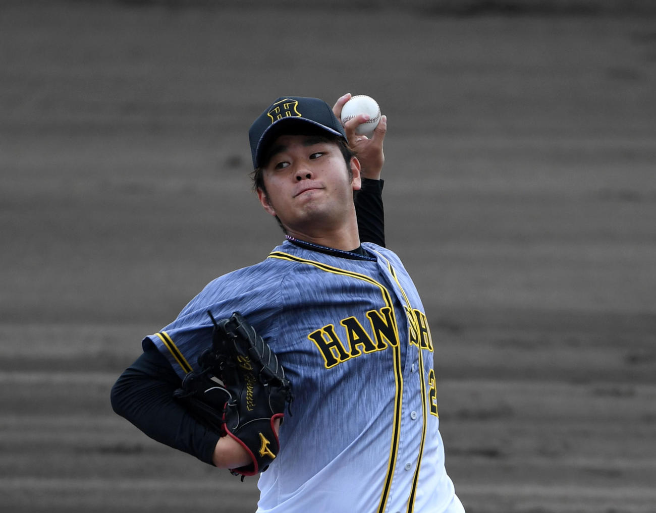 オリックス対阪神　阪神2番手の高橋（撮影・前岡正明）