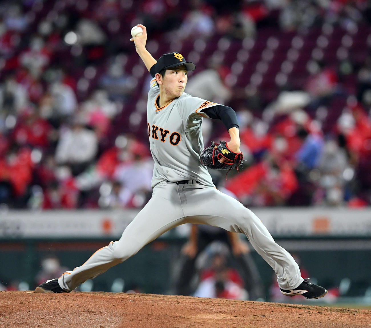 広島対巨人　6回を投げ2安打無失点の巨人戸郷（撮影・たえ見朱実）