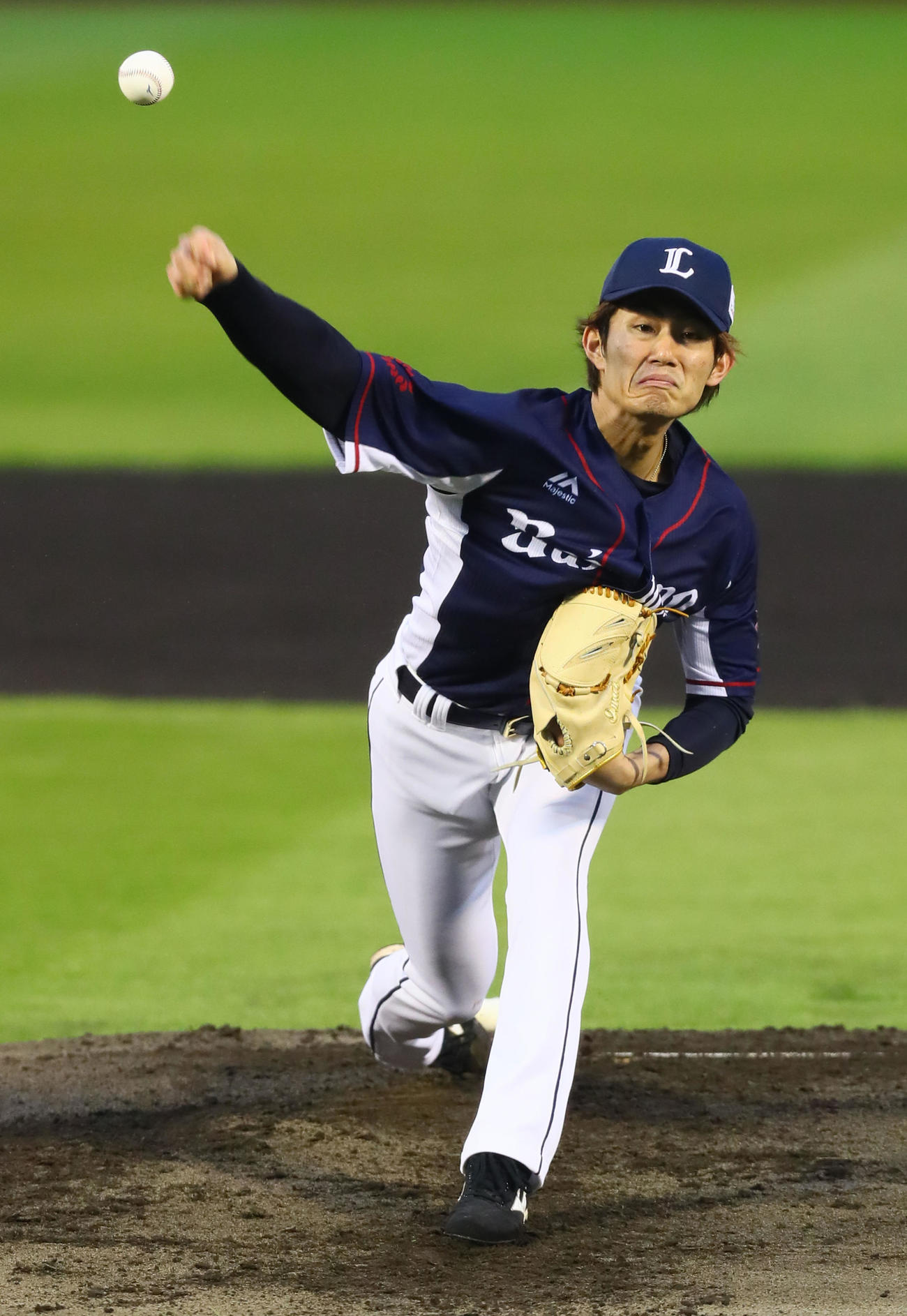 楽天対西武　西武先発の今井（撮影・足立雅史）