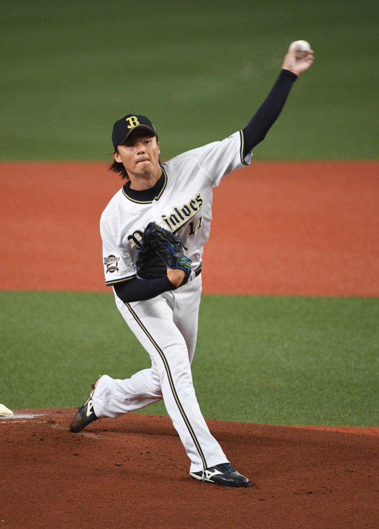 オリックス対ソフトバンク　オリックス先発の山崎福（撮影・渦原淳）