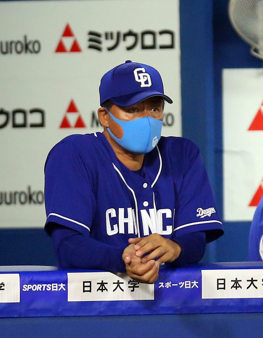 中日与田監督（2020年6月25日撮影）
