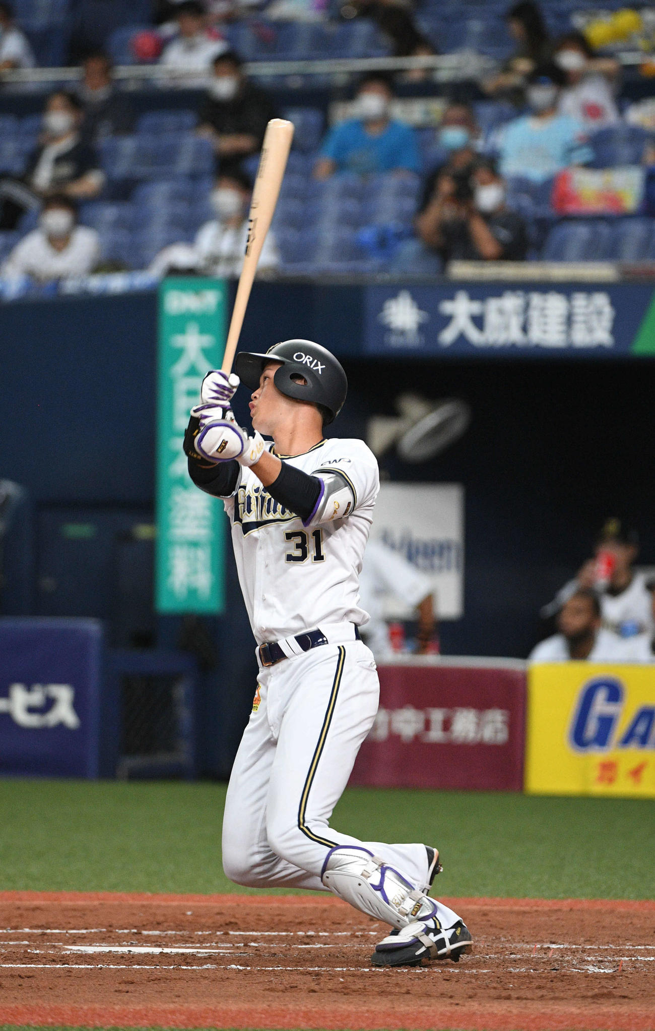 オリックス対ソフトバンク　3回裏オリックス1死、太田椋は本塁打を放つ（撮影・渦原淳）
