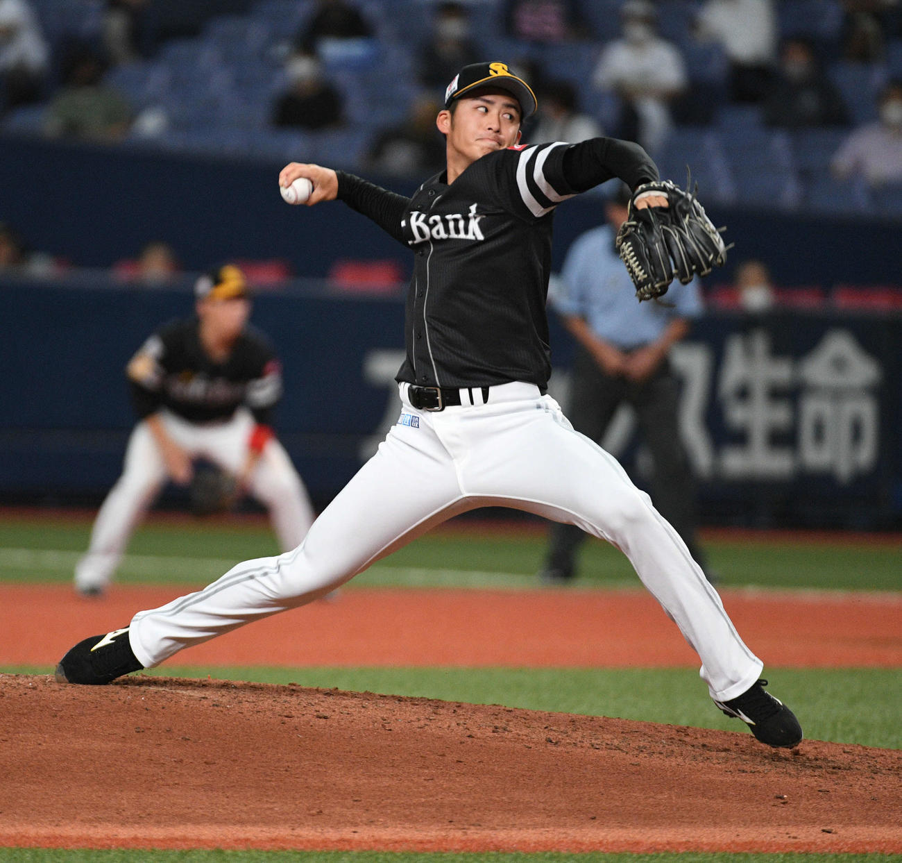 3回裏オリックス2死、救援した板東湧梧（撮影・渦原淳）