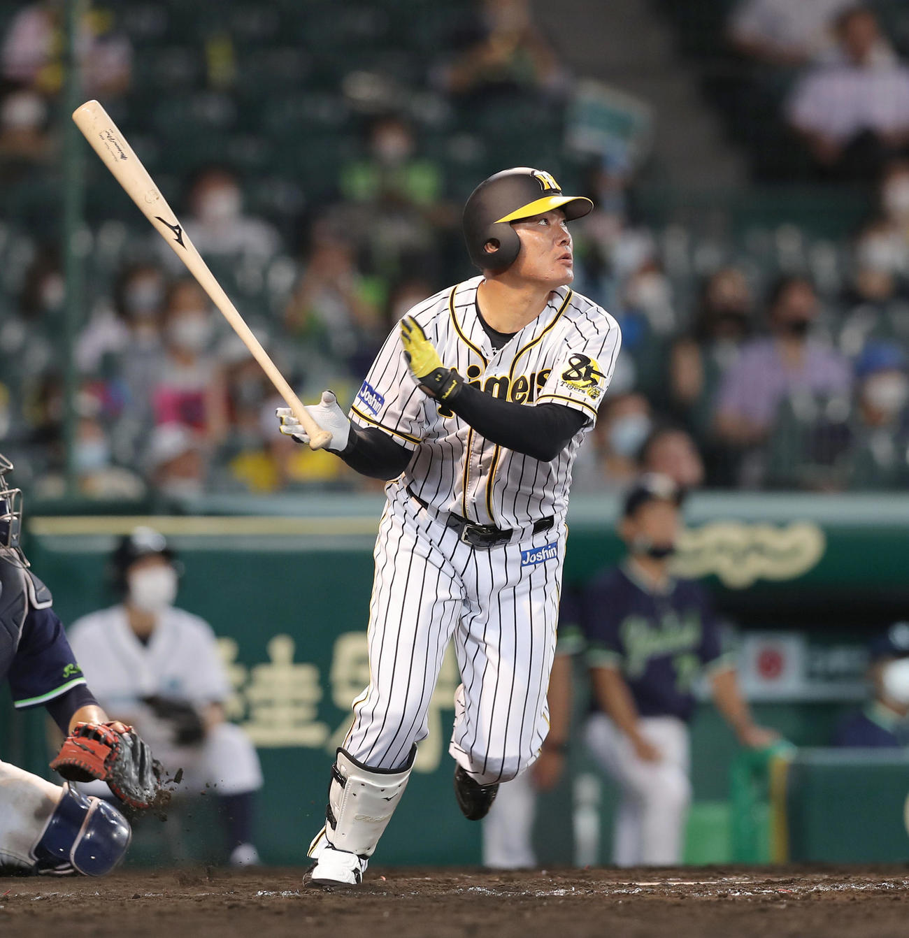 16日ヤクルト戦、8回に勝ち越し2点本塁打を放った阪神福留
