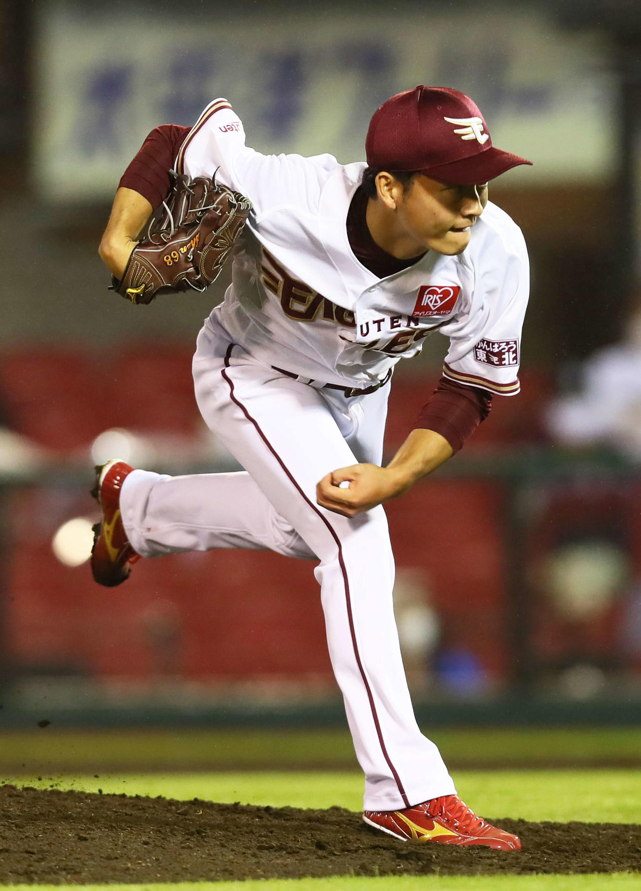 楽天対西武　楽天4番手の池田（撮影・足立雅史）