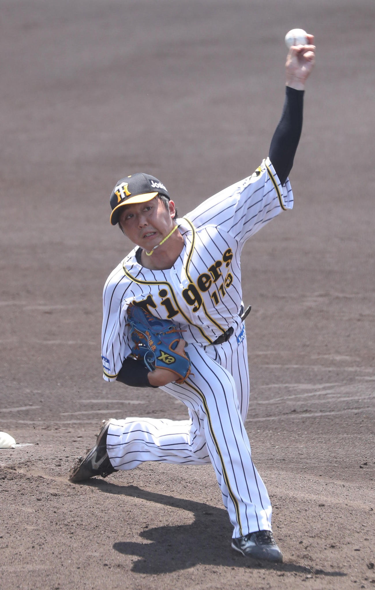 ウエスタンリーグ広島戦　先発する阪神横山（代表撮影）