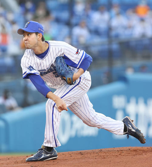 DeNA対巨人　力投するDeNA先発の平良（撮影・河野匠）