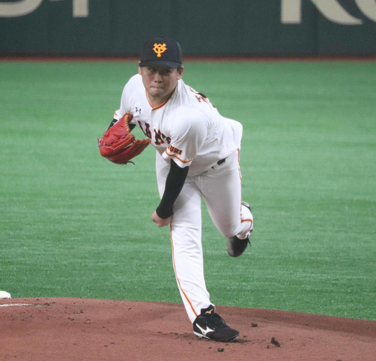 イースタン・リーグ　巨人対ロッテ　先発し力投する巨人田口（撮影・久永壮真）