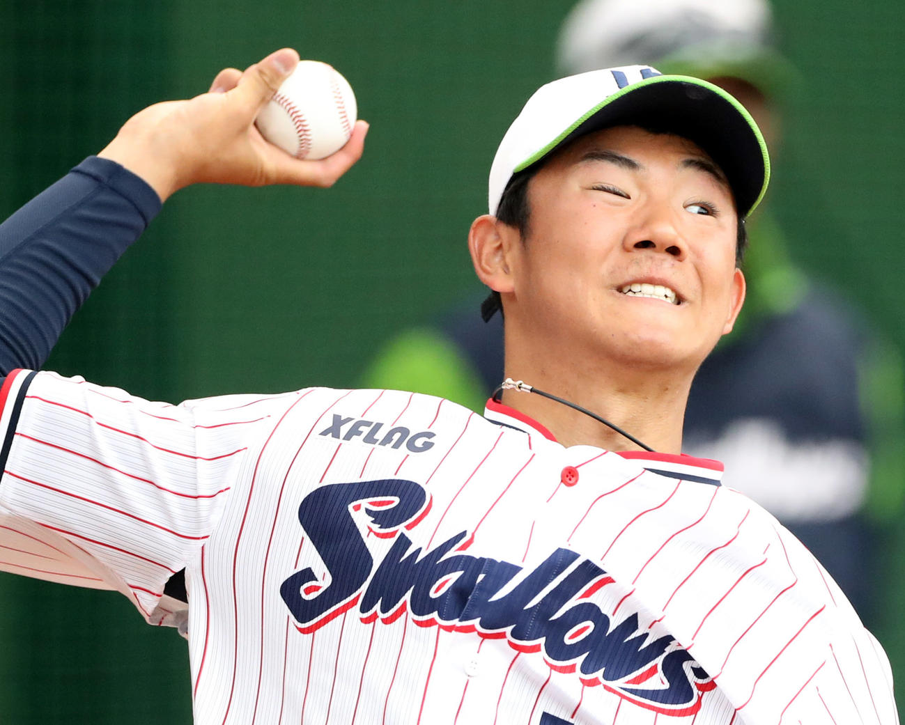 ヤクルト奥川恭伸（2020年3月27日撮影）