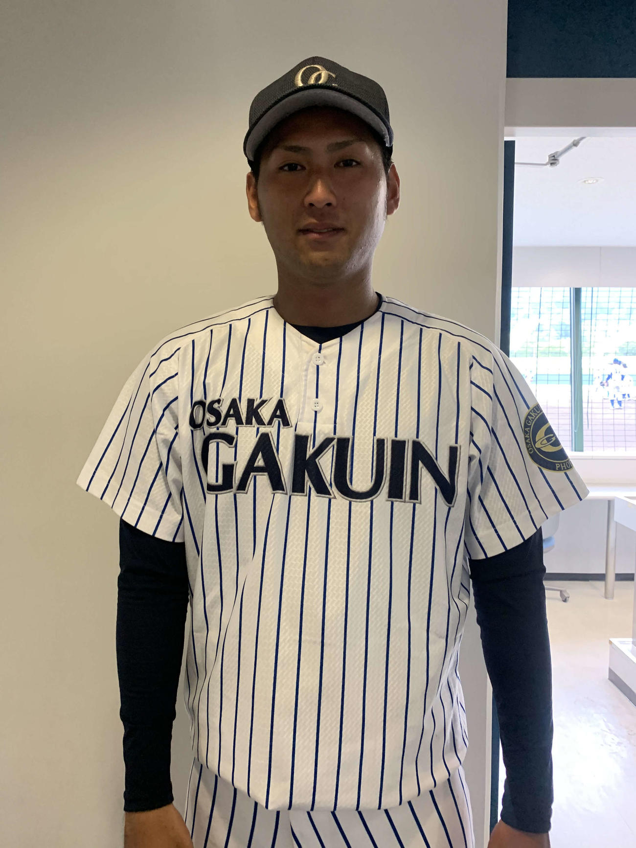 神院大戦に先発し5回無失点と好投した大院大・打田（撮影・佐藤妙月）