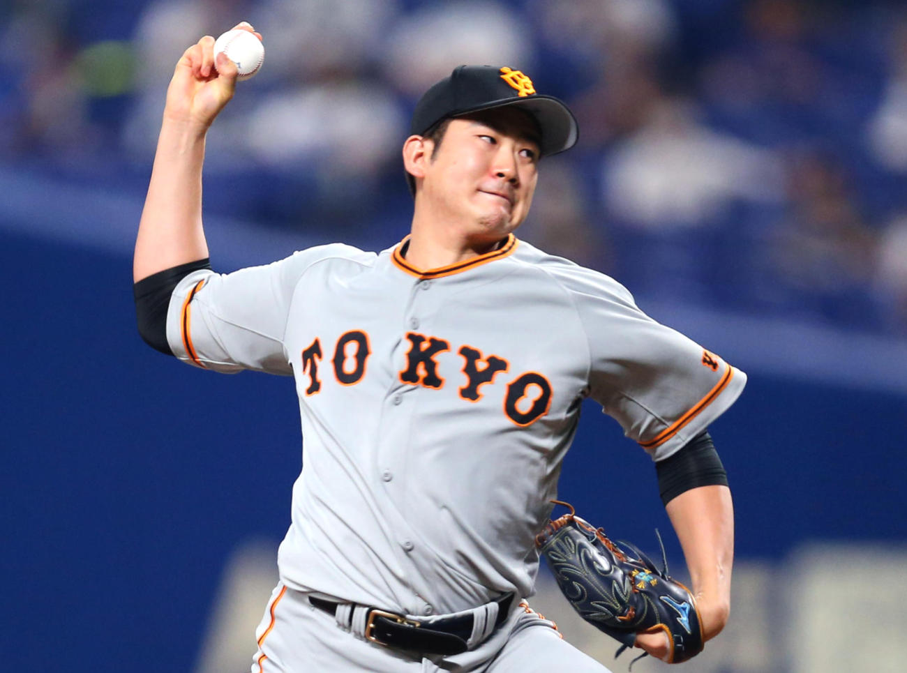 中日対巨人　先発の巨人菅野（撮影・大野祥一）