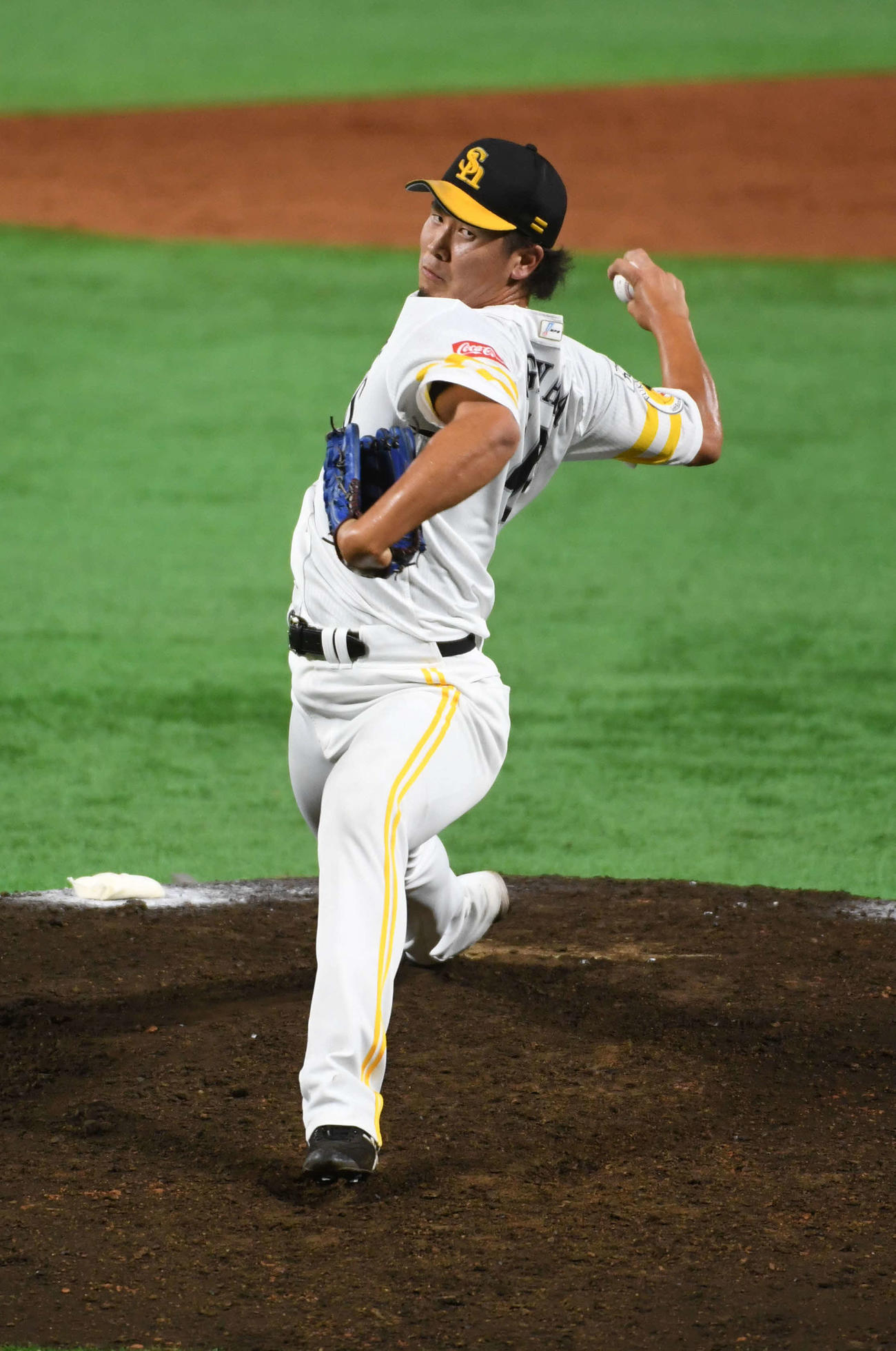 5回からマウンドに上がった杉山一樹は無失点に抑える（20年7月8日撮影）