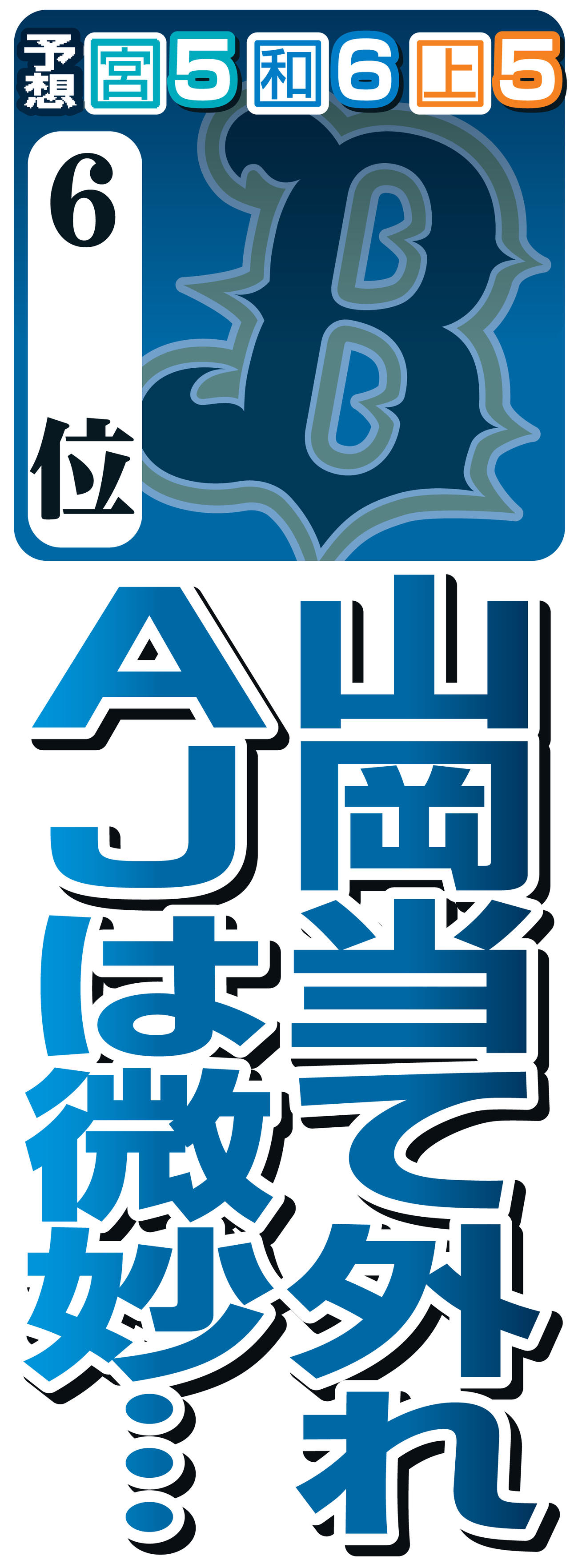 オリックス　※予想は開幕前の順位。宮＝宮本氏、和＝和田氏、上＝上原氏