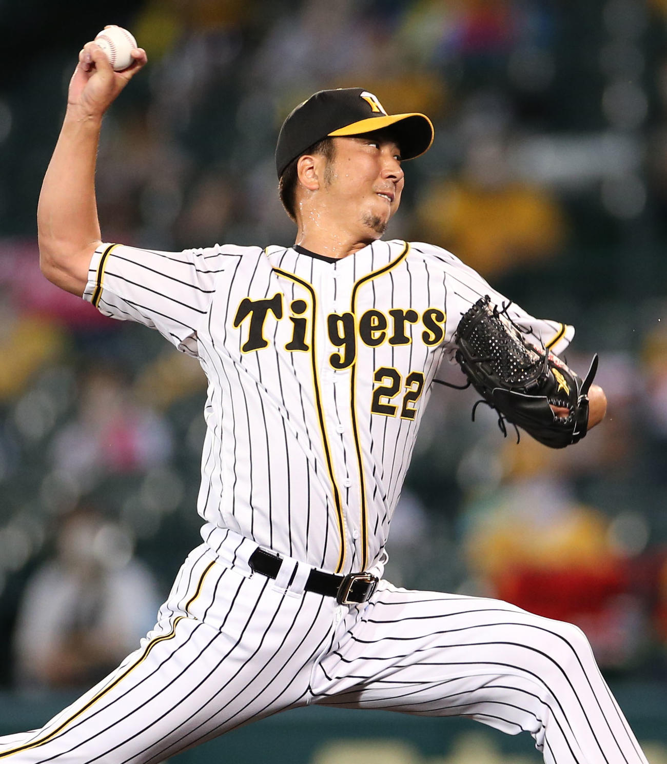 阪神対広島　8回表に登板し0点に抑える藤川（撮影・上山淳一）